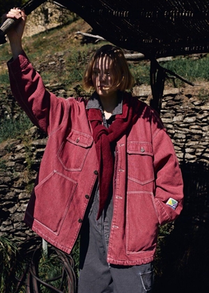 Ymobay jakke Burgundy American Vintage 